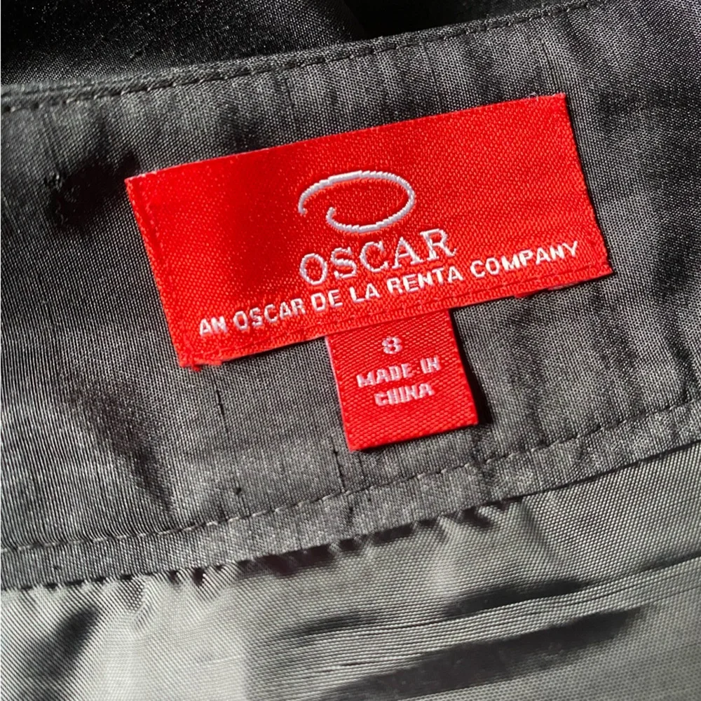 ❌NFS Vintage Y2K Oscar De La Renta Coquette Pleated Midi Skirt Rosette 8 - Picture 12 of 16